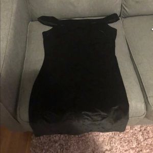 Urban outfitters black velvet mini dress